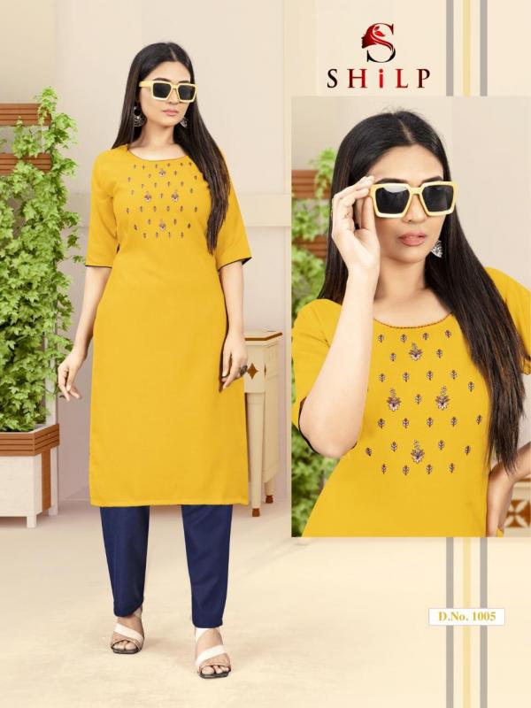 Shilp Meghana Designer Cotton Embroidery Kurti 